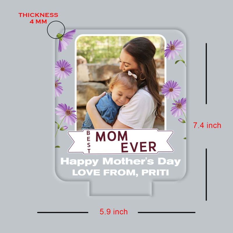 Personalized  Best Mom Ever  LED Photo Frame Lamp